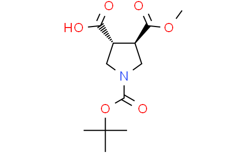 trans-1-tert-butoxycarbonyl-4-methoxycarbonyl-pyrrolidine-3-carboxylic acid