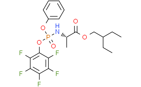 2-Ethylbutyl ((S)-(perfluorophenoxy)(phenoxy)phosphoryl)-L-alaninateCas:1911578-98-7