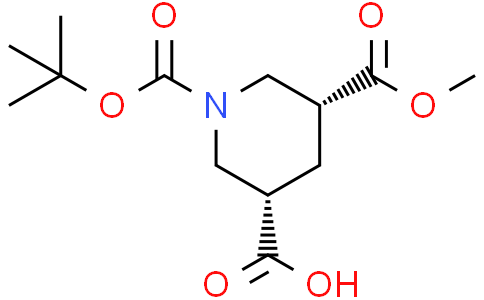 rel-(3S,5R)-1-tert-butoxycarbonyl-5-methoxycarbonyl-piperidine-3-carboxylic acid