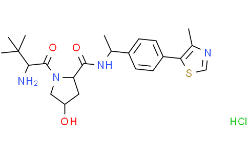 (2S,4R)-1-[(2S)-2-amino-3,3-dimethylbutanoyl]-4-hydroxy-N-[(1S)-1-[4-(4-methyl-1,3-thiazol-5-yl)phenyl]ethyl]pyrrolidine-2-carboxamide hydrochloride