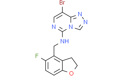 8-bromo-N-[(5-fluoro-2,3-dihydrobenzofuran-4-yl)methyl]-[1,2,4]triazolo[4,3-c]pyrimidin-5-amine