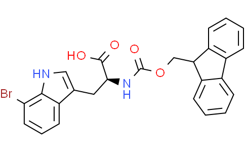 (S)-2-((((9H-fluoren-9-yl)methoxy)carbonyl)amino)-3-(7-bromo-1H-indol-3-yl)propanoic acidCas:1979173-42-6