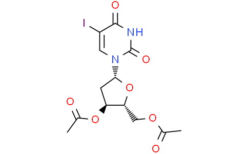 ((2R,3S,5R)-3-Acetoxy-5-(5-iodo-2,4-dioxo-3,4-dihydropyrimidin-1(2H)-yl)tetrahydrofuran-2-yl)methyl acetateCas:1956-30-5
