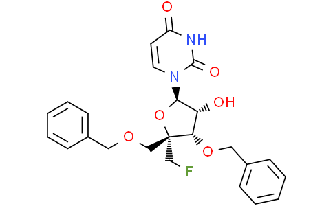 1-[(2R,3R,4S,5R)-4-benzyloxy-5-(benzyloxymethyl)-5-(fluoromethyl)-3-hydroxy-tetrahydrofuran-2-yl]pyrimidine-2,4-dione