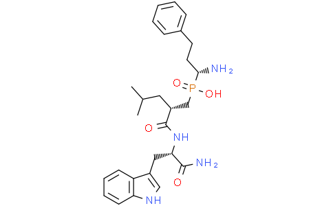 ((S)-2-(((S)-1-Amino-3-(1H-indol-3-yl)-1-oxopropan-2-yl)carbamoyl)-4-methylpentyl)((R)-1-amino-3-phenylpropyl)phosphinic acidCas:2007955-07-7