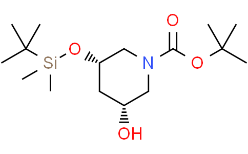 tert-butyl (3S,5R)-3-[tert-butyl(dimethyl)silyl]oxy-5-hydroxy-piperidine-1-carboxylate