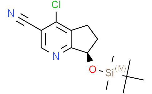 (7R)-7-[(tert-butyldimethylsilyl)oxy]-4-chloro-5H,6H,7H-cyclopenta[b]pyridine-3-carbonitrile