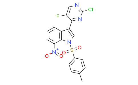 1H-吲哚，3-(2-氯-5-氟-4-嘧啶基)-1-[(4-甲基苯基)磺酰基]-7-硝基-