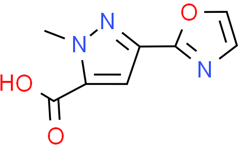 2-methyl-5-oxazol-2-yl-pyrazole-3-carboxylic acid