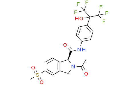 (1S)-2-乙酰基-2,3-二氢-5-(甲磺酰基)-N-[4-[2,2,2-三氟-1-羟基-1-(三氟甲基)乙基]苯基]-1H-异吲哚-1-羧酰胺