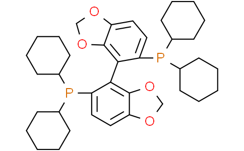 (+)-5,5'-Bis(dicyclohexylphosphino)-4,4'-bibenzo[d][1,3]dioxoleCas:210169-52-1