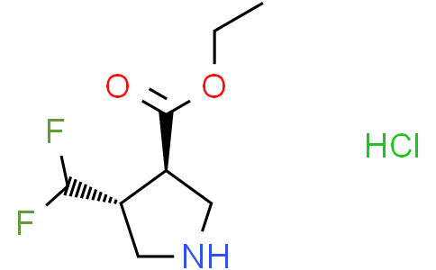 ethyl trans-4-(difluoromethyl)pyrrolidine-3-carboxylate hydrochloride