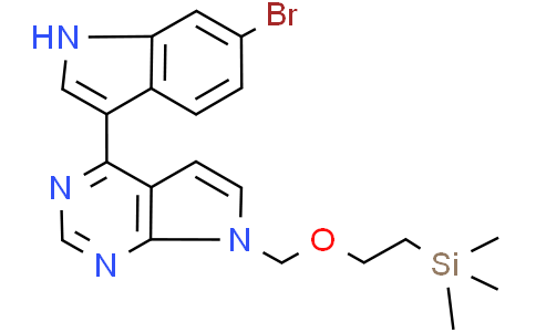 6-bromo-3-(7-{[2-(trimethylsilyl)ethoxy]methyl}-7H-pyrrolo[2,3-d]pyrimidin-4-yl)-1H-indole
