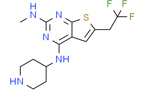 N2-methyl-N4-(4-piperidyl)-6-(2,2,2-trifluoroethyl)thieno[2,3-d]pyrimidine-2,4-diamine