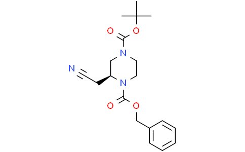 O1-benzyl O4-tert-butyl (2S)-2-(cyanomethyl)piperazine-1,4-dicarboxylate