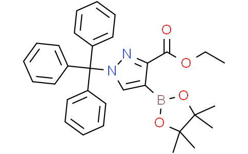 ethyl 4-(tetramethyl-1,3,2-dioxaborolan-2-yl)-1-(triphenylmethyl)-1H-pyrazole-3-carboxylate