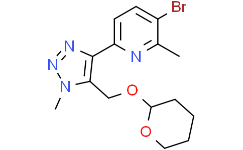 3-bromo-2-methyl-6-[1-methyl-5-(tetrahydropyran-2-yloxymethyl)triazol-4-yl]pyridine