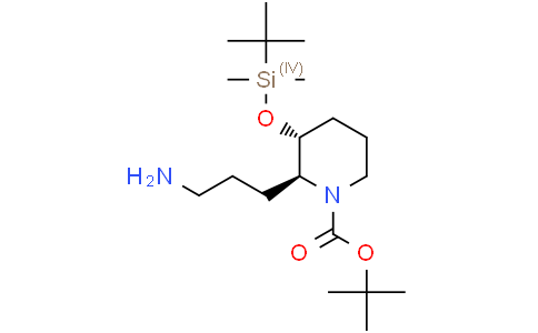 tert-butyl (2S,3R)-2-(3-aminopropyl)-3-[tert-butyl(dimethyl)silyl]oxy-piperidine-1-carboxylate