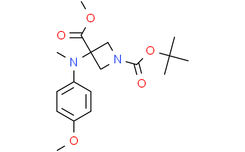 1-tert-butyl 3-methyl 3-[(4-methoxyphenyl)methylamino]azetidine-1,3-dicarboxylate