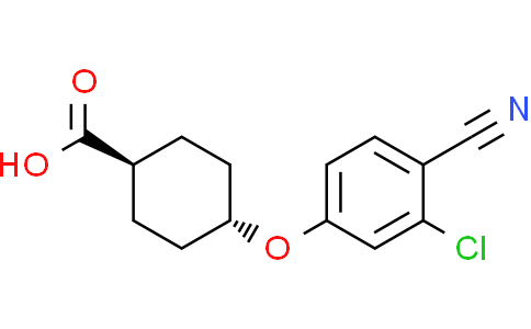 trans-4-(3-chloro-4-cyano-phenoxy)cyclohexanecarboxylic acid