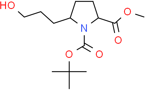 1-tert-butyl 2-methyl 5-(3-hydroxypropyl)pyrrolidine-1,2-dicarboxylate