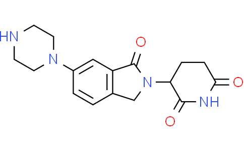 3-(1-oxo-6-piperazin-1-yl-isoindolin-2-yl)piperidine-2,6-dione