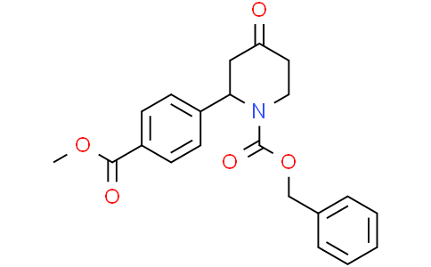 benzyl 2-(4-methoxycarbonylphenyl)-4-oxo-piperidine-1-carboxylate