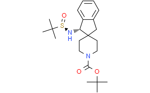 tert-butyl (1S)-1-[[(R)-tert-butylsulfinyl]amino]spiro[indane-2,4-piperidine]-1-carboxylate