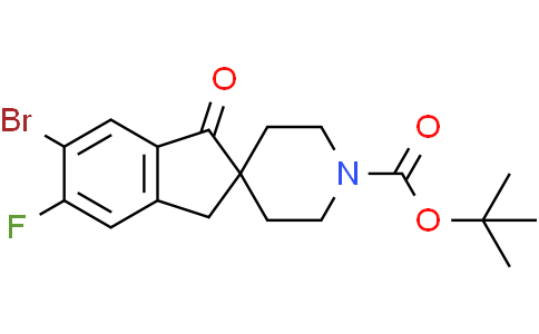 tert-butyl 6-bromo-5-fluoro-1-oxo-spiro[indane-2,4'-piperidine]-1'-carboxylate