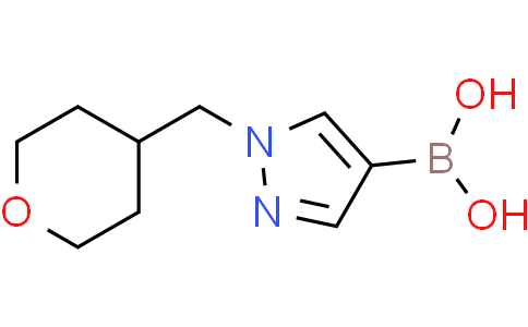 (1-((Tetrahydro-2H-pyran-4-yl)methyl)-1H-pyrazol-4-yl)boronic acidCas:2246772-81-4