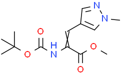 methyl 2-(tert-butoxycarbonylamino)-3-(1-methylpyrazol-4-yl)prop-2-enoate