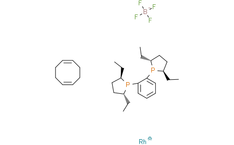 (-)-1,2-Bis((2R,5R)-2,5-diethylphospholano)benzene(1,5-cyclooctadiene)rhodium(I) tetrafluoroborateCas:228121-39-9