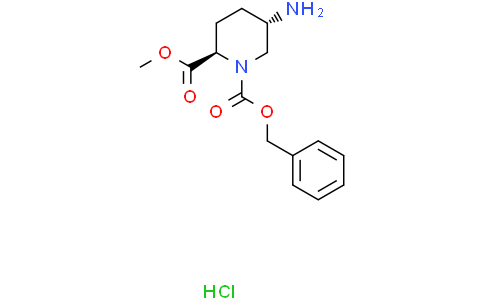 1-benzyl O2-methyl trans-5-aminopiperidine-1,2-dicarboxylate hydrochloride