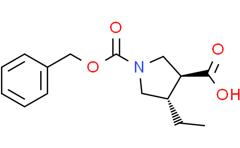 (3S,4S)-1-[(benzyloxy)carbonyl]-4-ethylpyrrolidine-3-carboxylic acid