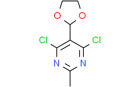 4,6-dichloro-5-(1,3-dioxolan-2-yl)-2-methyl-pyrimidine