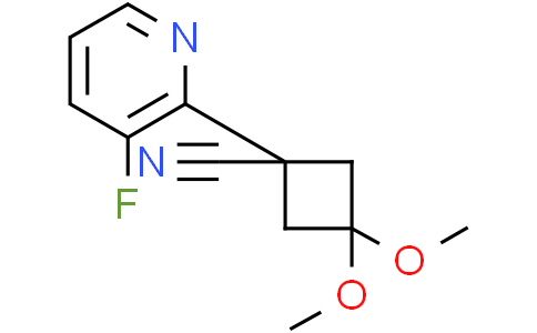 1-(3-fluoro-2-pyridyl)-3,3-dimethoxy-cyclobutanecarbonitrile
