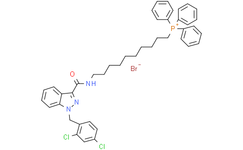 (10-(1-(2,4-Dichlorobenzyl)-1H-indazole-3-carboxamido)decyl)triphenylphosphonium bromideCas:2361564-49-8