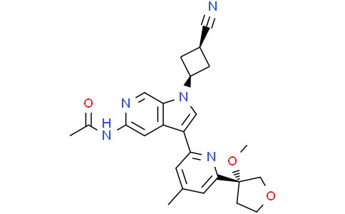 cis-N-[1-(3-cyanocyclobutyl)-3-[6-[(3R)-3-methoxytetrahydrofuran-3-yl]-4-methyl-2-pyridyl]pyrrolo[2,3-c]pyridin-5-yl]acetamide