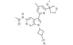 trans-N-[1-(3-cyanocyclobutyl)-3-[6-[(3R)-3-methoxytetrahydrofuran-3-yl]-4-methyl-2-pyridyl]pyrrolo[2,3-c]pyridin-5-yl]acetamide