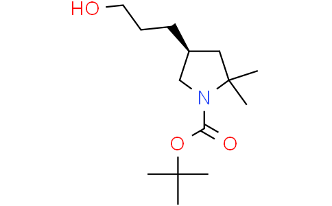 tert-butyl (4S)-4-(3-hydroxypropyl)-2,2-dimethyl-pyrrolidine-1-carboxylate