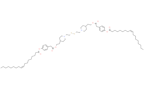 (((((Disulfanediylbis(ethane-2,1-diyl))bis(piperidine-1,4-diyl))bis(ethane-2,1-diyl))bis(oxy))bis(2-oxoethane-2,1-diyl))bis(4,1-phenylene) dioleateCas:2377474-67-2
