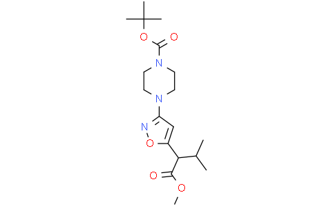 tert-butyl 4-[5-(1-methoxycarbonyl-2-methyl-propyl)isoxazol-3-yl]piperazine-1-carboxylate