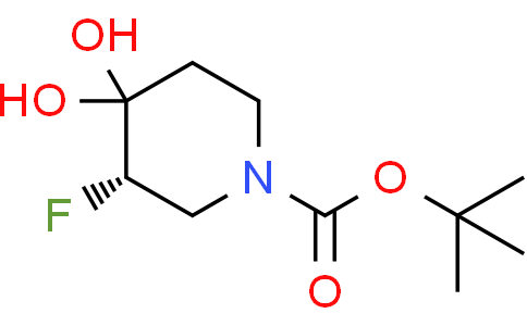 tert-butyl (3S)-3-fluoro-4,4-dihydroxy-piperidine-1-carboxylate