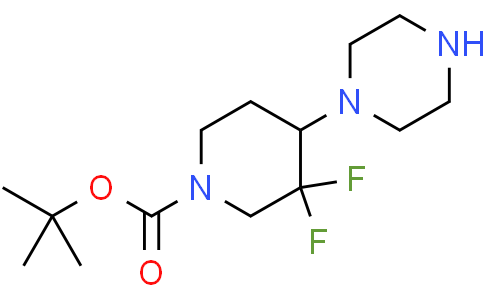 tert-butyl 3,3-difluoro-4-piperazin-1-yl-piperidine-1-carboxylate