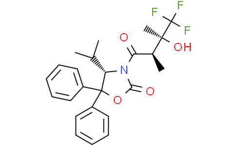 (4S)-4-isopropyl-5,5-diphenyl-3-[(2R,3S)-4,4,4-trifluoro-3-hydroxy-2,3-dimethyl-butanoyl]oxazolidin-2-one