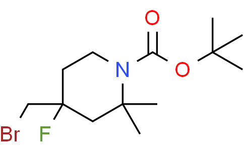 tert-butyl 4-(bromomethyl)-4-fluoro-2,2-dimethyl-piperidine-1-carboxylate