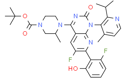 4-(6-氟-7-(2-氟-6-羟基苯基)-1-(2-异丙基-4-甲基吡啶-3-基)-2-氧代-1,2-二氢吡啶并[2,3-D]嘧啶-4-基)-3-甲基哌嗪-1-甲酸叔丁酯