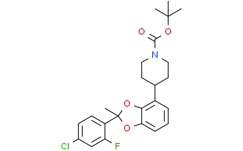 tert-butyl 4-[2-(4-chloro-2-fluoro-phenyl)-2-methyl-1,3-benzodioxol-4-yl]piperidine-1-carboxylate