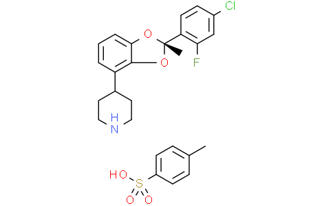4-[(2S)-2-(4-chloro-2-fluoro-phenyl)-2-methyl-1,3-benzodioxol-4-yl]piperidine 4-methylbenzenesulfonic acid
