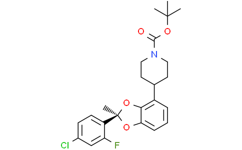 tert-butyl 4-[(2R)-2-(4-chloro-2-fluoro-phenyl)-2-methyl-1,3-benzodioxol-4-yl]piperidine-1-carboxylate